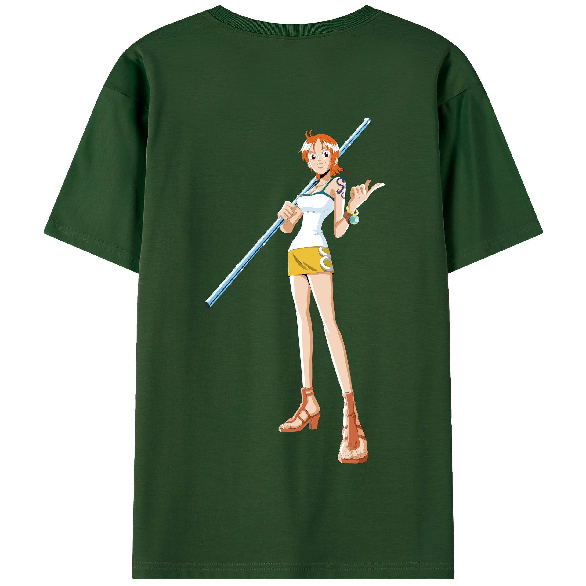 ワンピース ナミ ONE PIECE Nami 綿100％半袖Tシャツ（背面プリント）